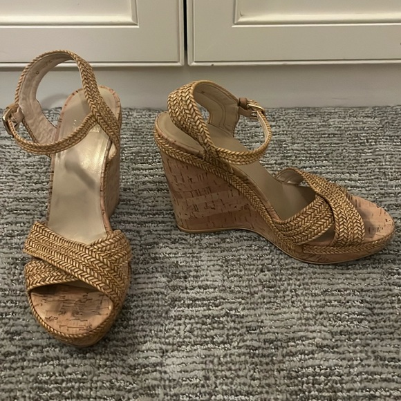 Stuart Weitzman cork wedge sandals - Picture 1 of 6